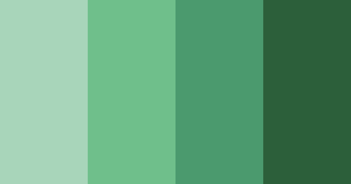 Download deep green shades color palette PNG image (landscape)