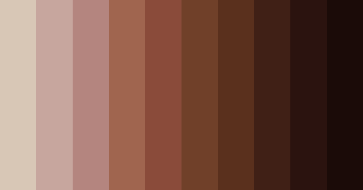 Download brown tones color palette PNG image (landscape)