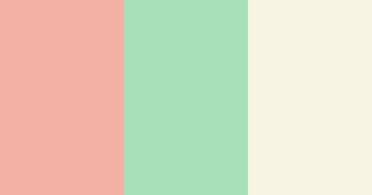 Download peachy coral light green color palette PNG image (landscape)