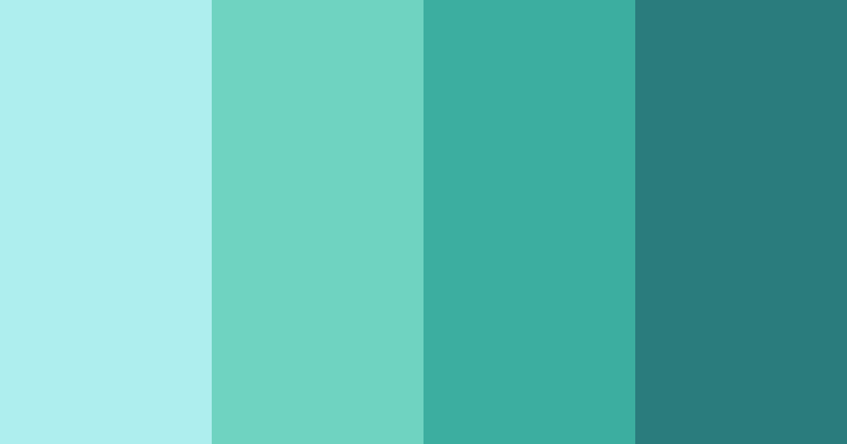 Download tropical blue green color palette PNG image (landscape)