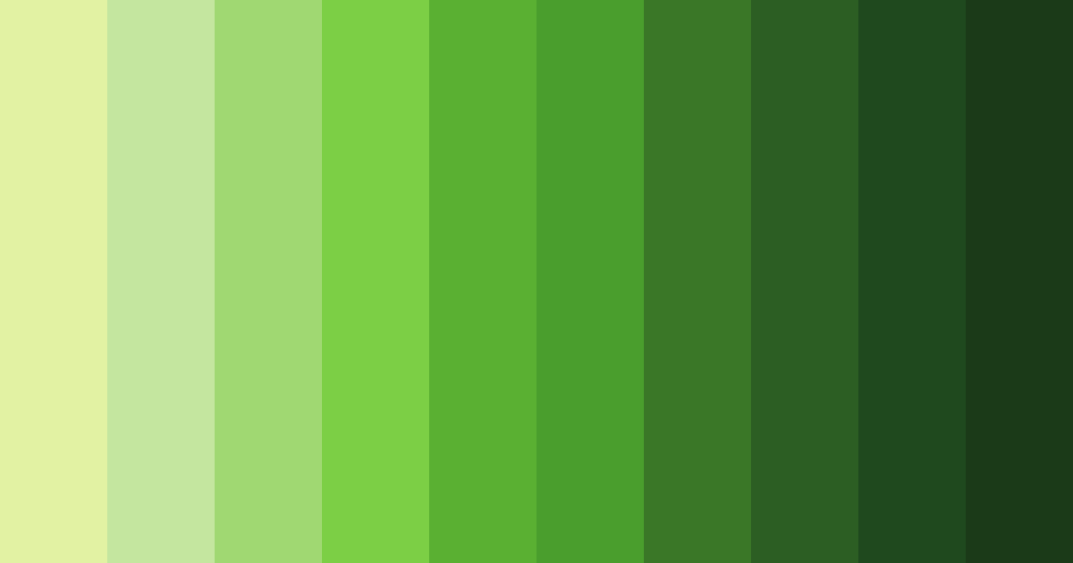 Download lush verdant symphony color palette PNG image (landscape)