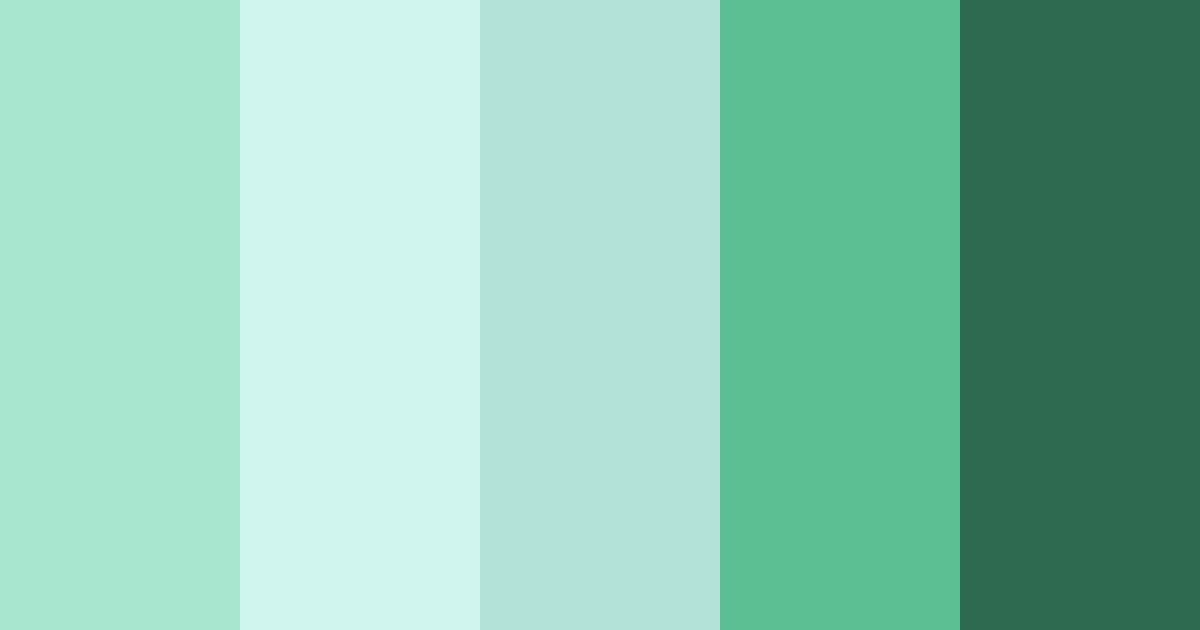 Download frosted emeralds color palette PNG image (landscape)