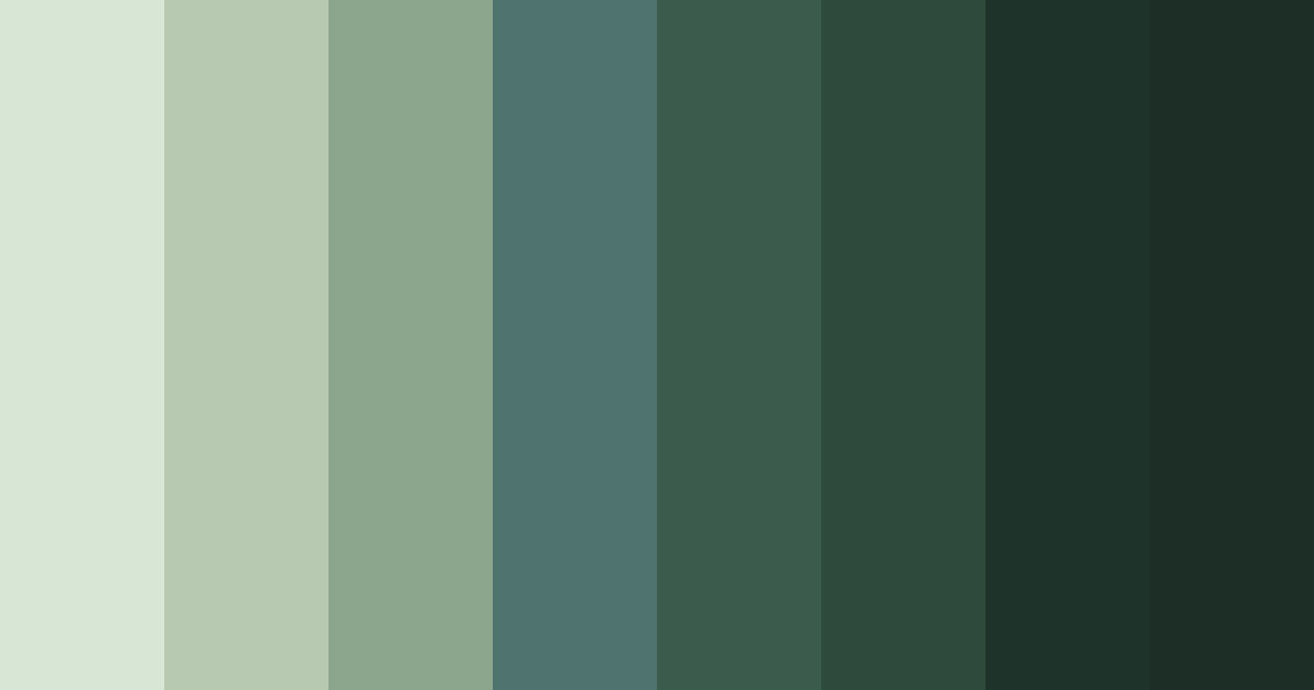 Download emerald embrace color palette PNG image (landscape)