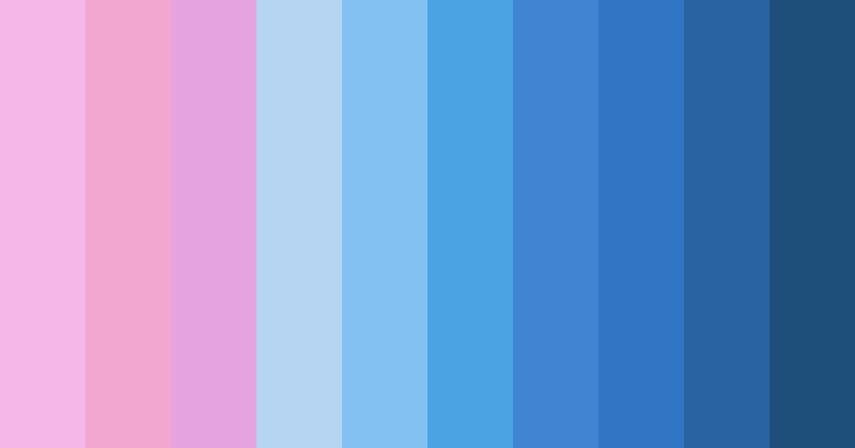 Download shades of pink and blue color palette PNG image (landscape)