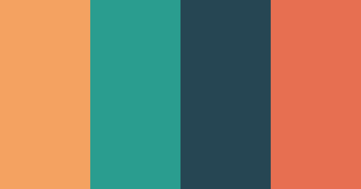 Download orange blue serenity color palette PNG image (landscape)
