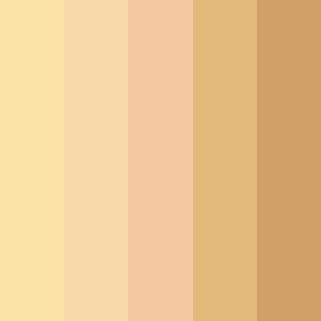Download creamy sunrise color palette PNG image (square)