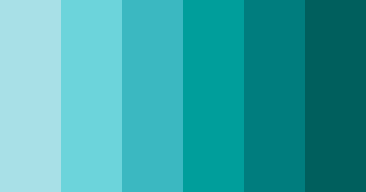 Download shades of green blue color palette PNG image (landscape)