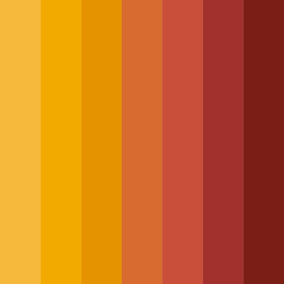 Download rusty red to sunny yellow color palette PNG image (square)