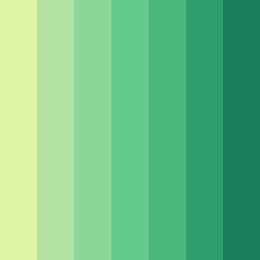 Download verdant blossom harmony color palette PNG image (square)