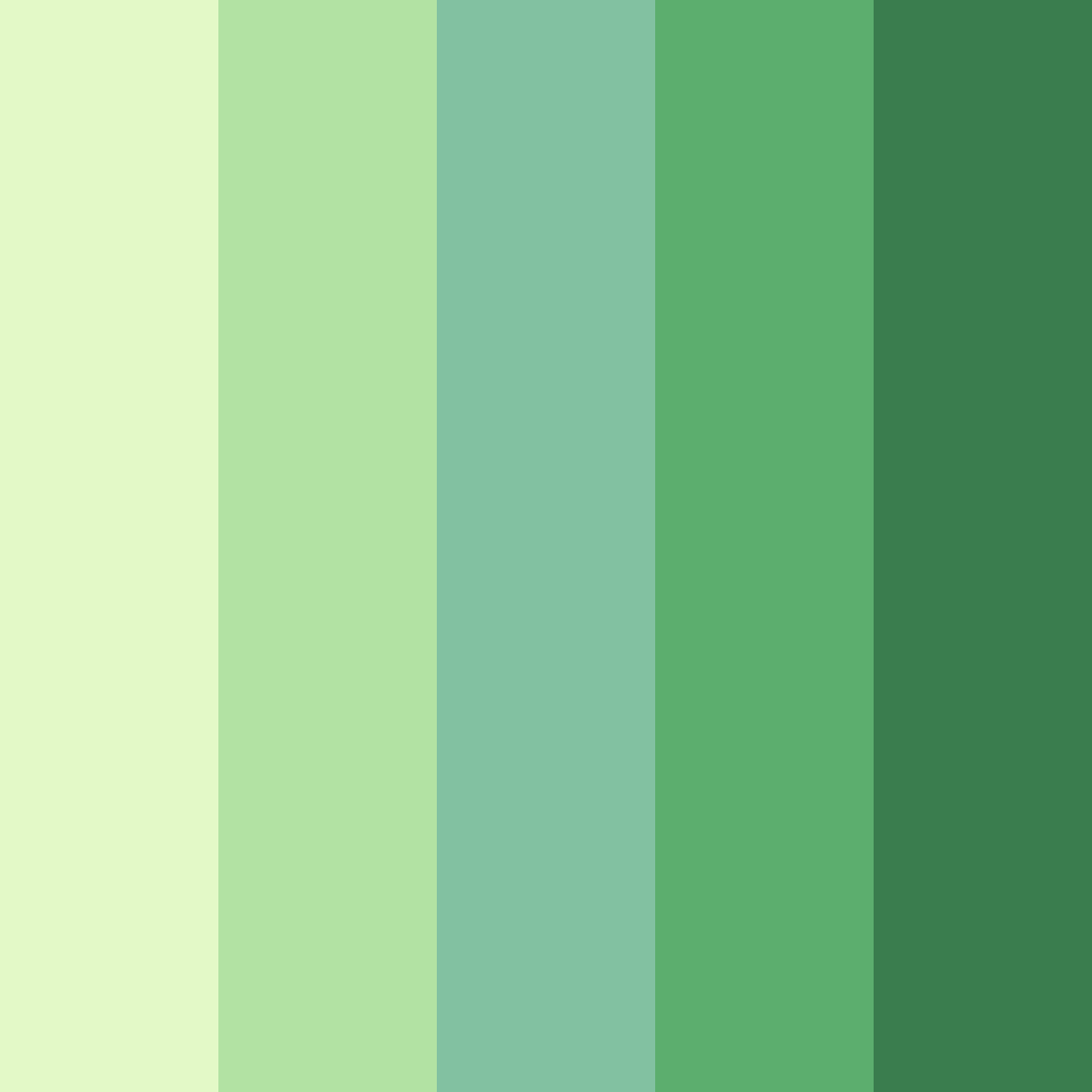 Download green meadow color palette PNG image (square)
