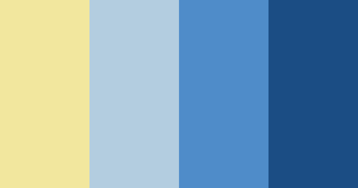 Download blue and yellow harmony color palette PNG image (landscape)