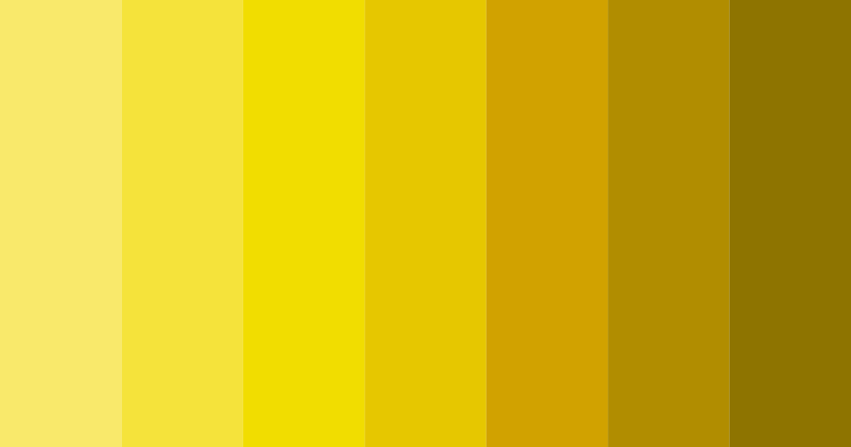 Download yellow banana color palette PNG image (landscape)