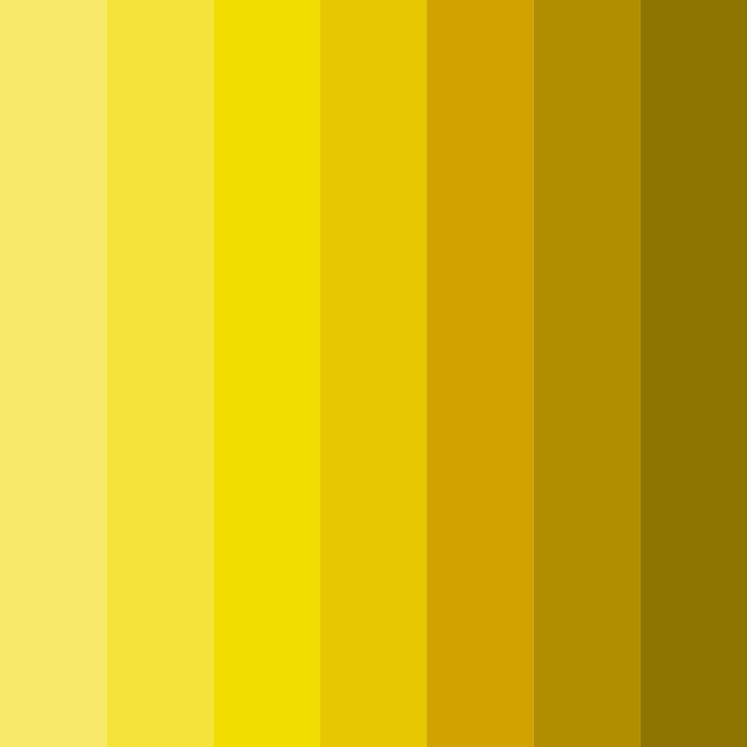 Download yellow banana color palette PNG image (square)