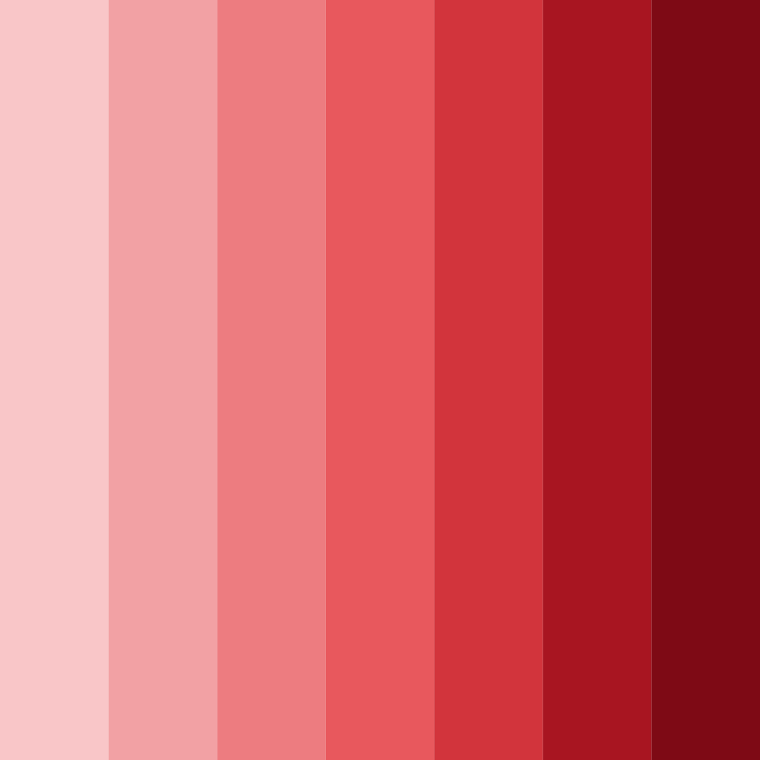 Download red shades color palette PNG image (square)