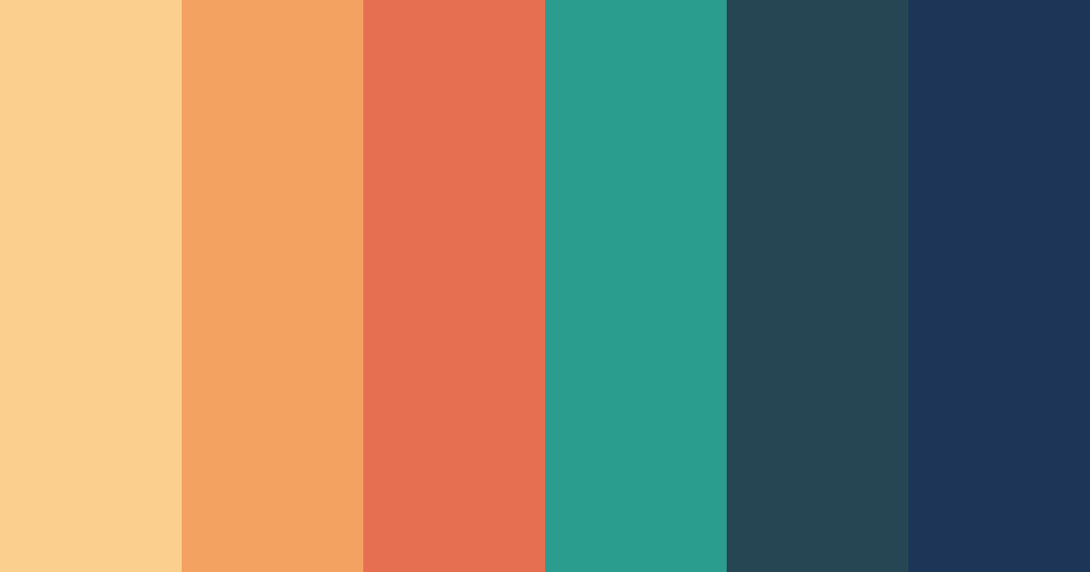 Download ocean sunset color palette PNG image (landscape)