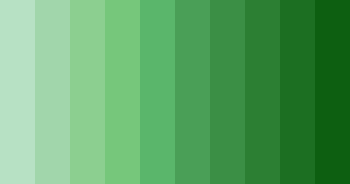 Download dark green shades color palette PNG image (landscape)