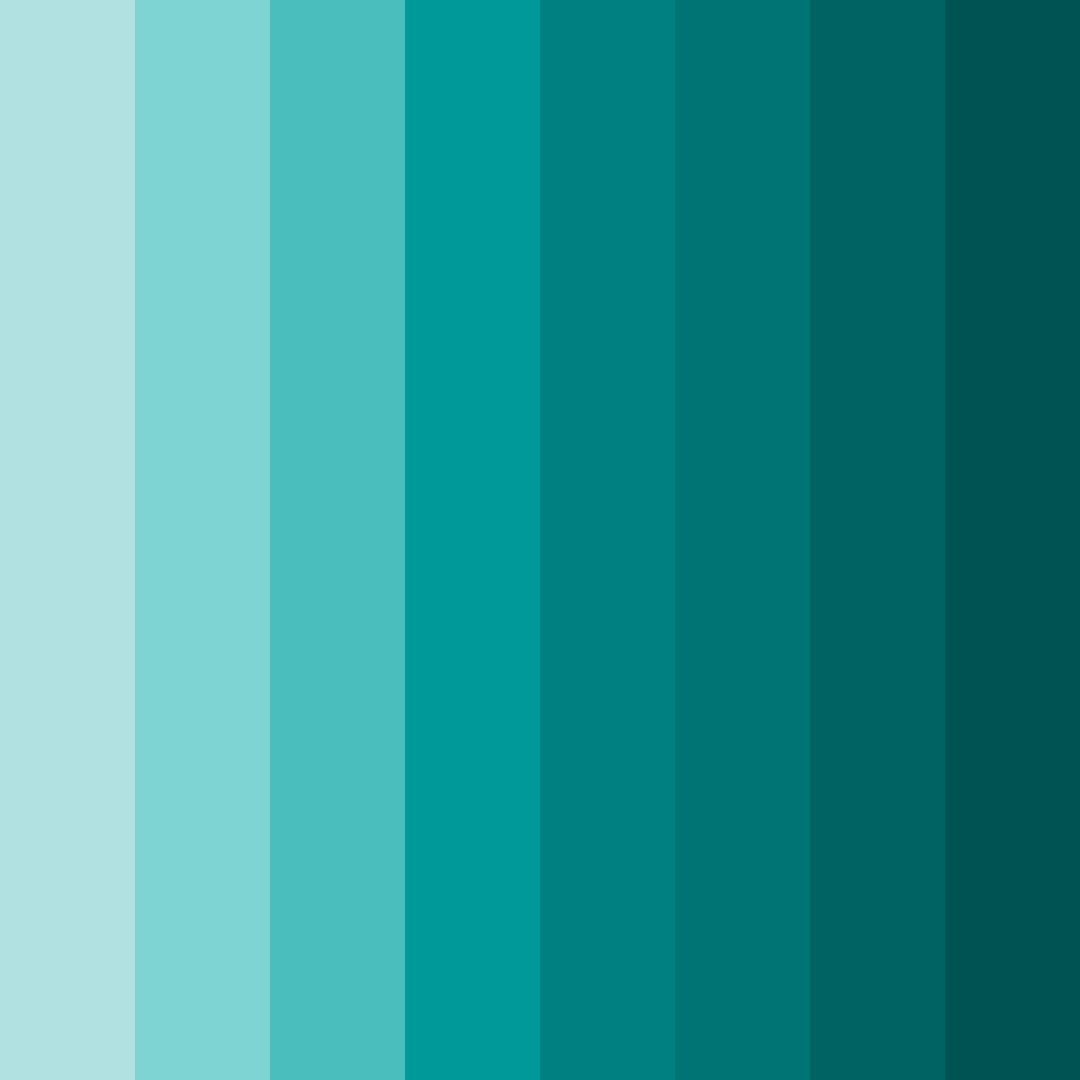 Download tropical teal harmony color palette PNG image (square)