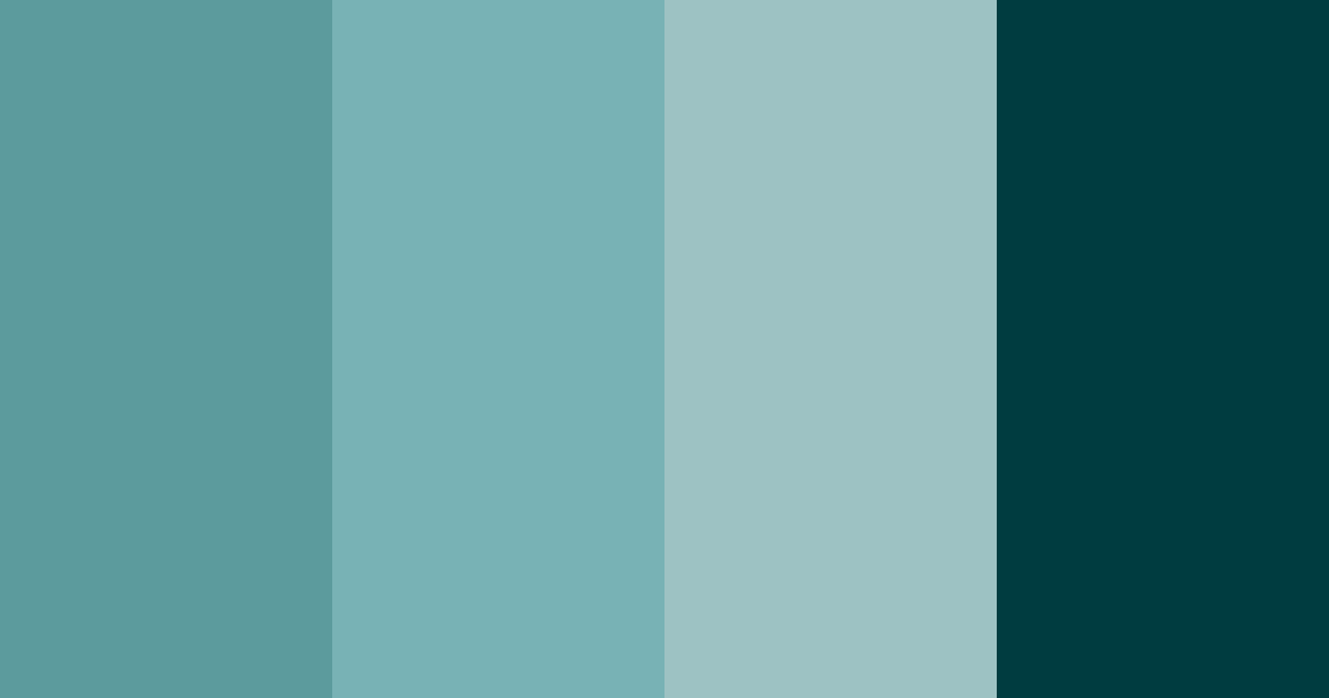 Download teal tides color palette PNG image (landscape)