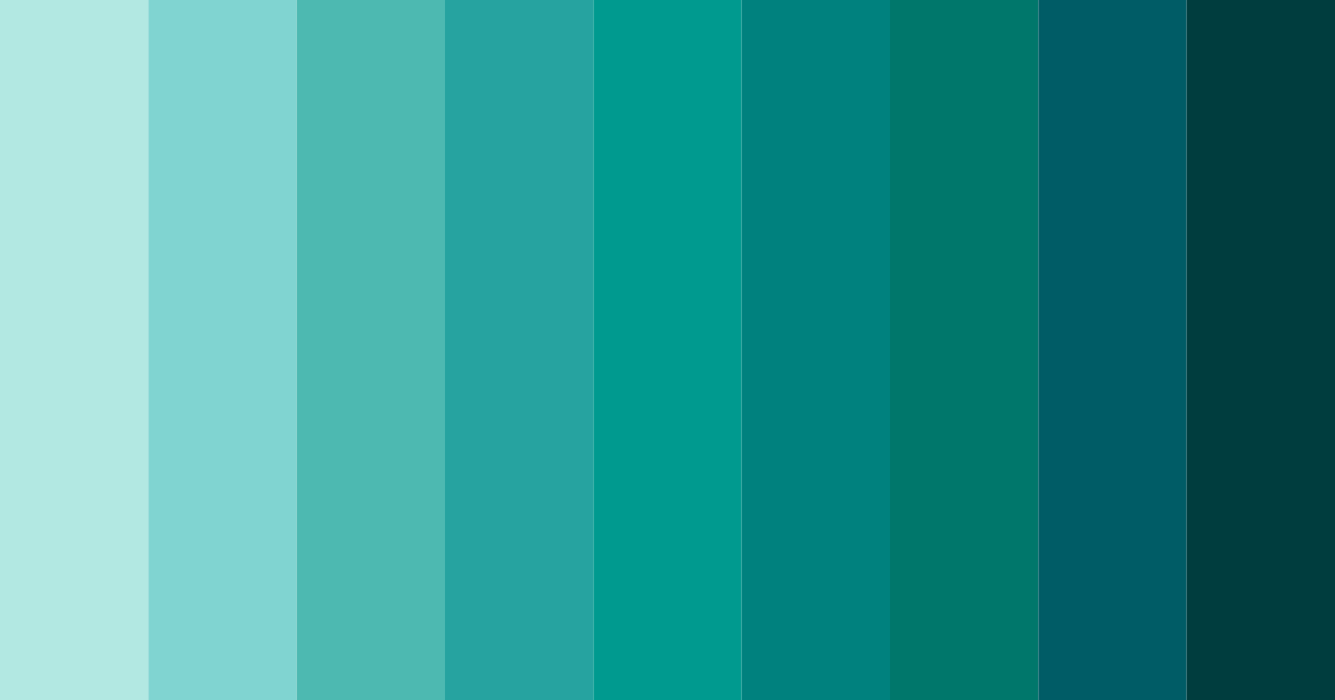 Download teal ocean color palette PNG image (landscape)