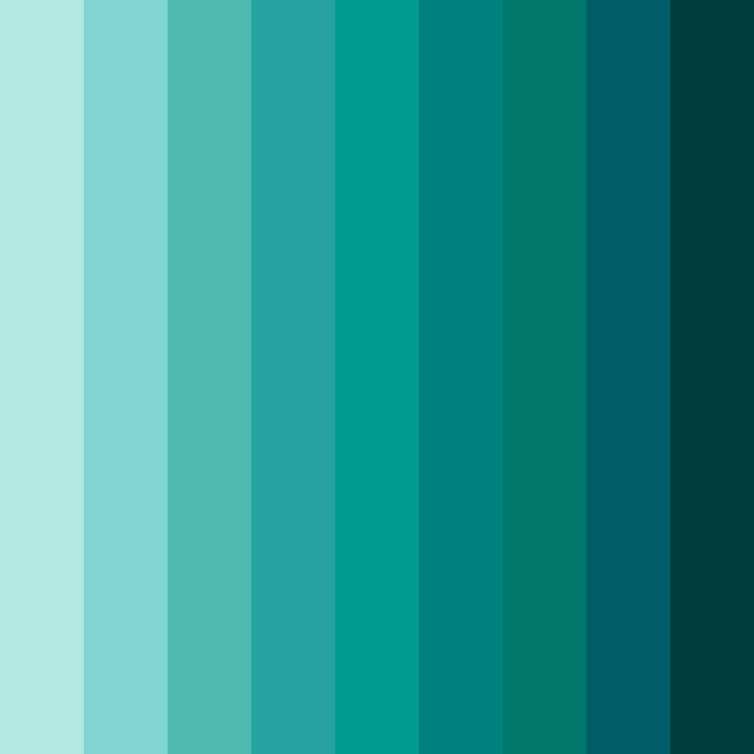 Download teal ocean color palette PNG image (square)