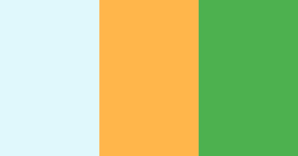 Download bright blue & orange green color palette PNG image (landscape)