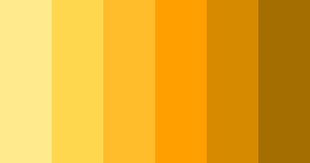 Download amber gold glow color palette PNG image (landscape)
