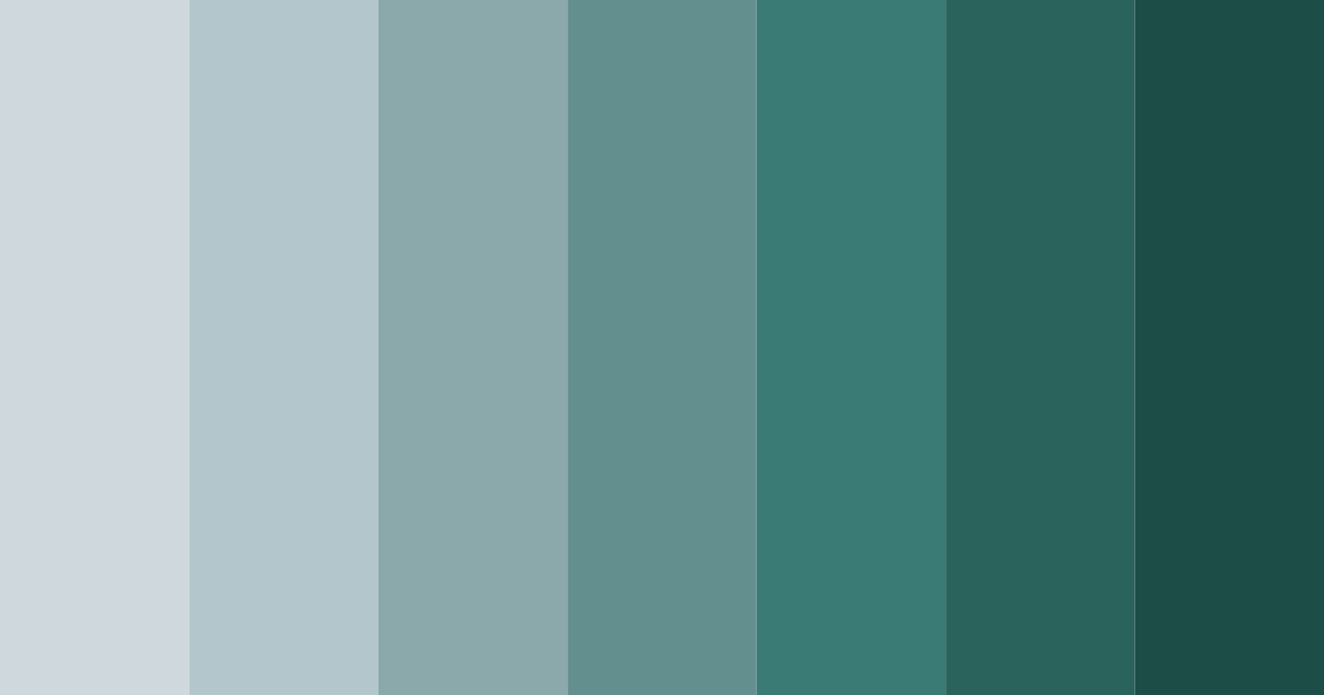 Download teal tones color palette PNG image (landscape)