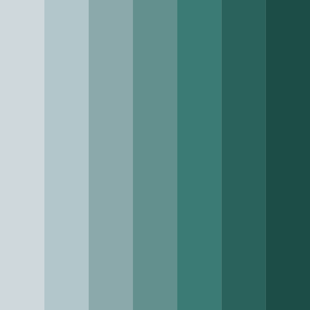 Download teal tones color palette PNG image (square)