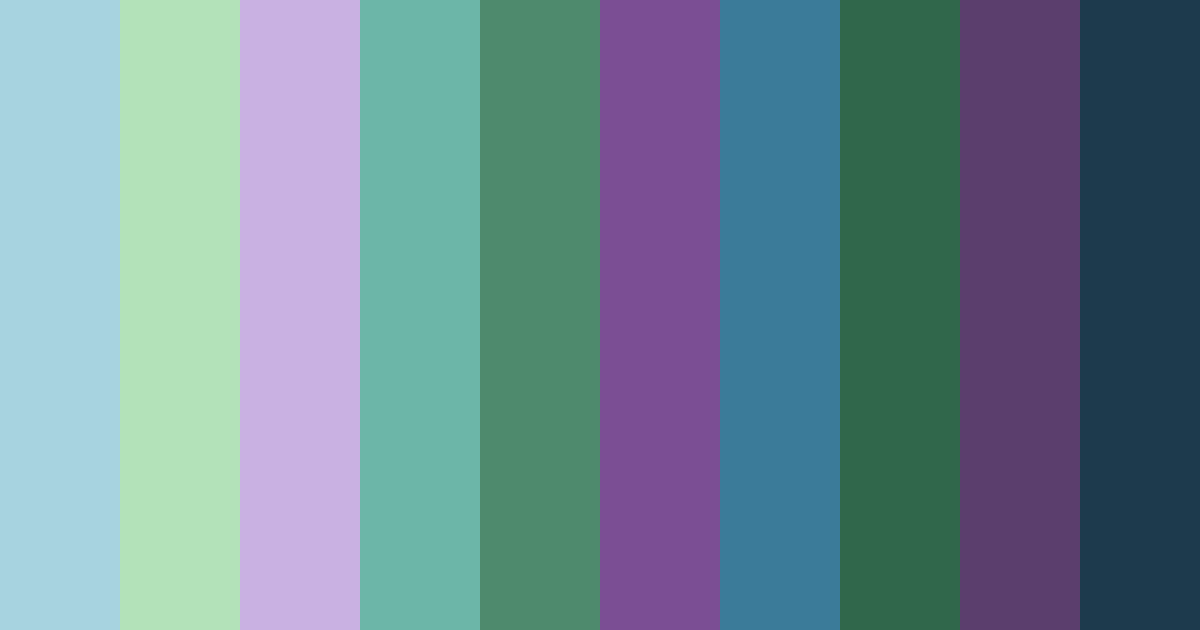 Download shades of blue and green color palette PNG image (landscape)