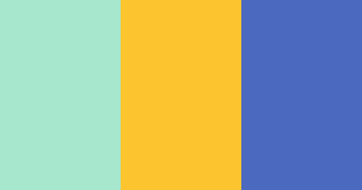 Download cool blue and golden green color palette PNG image (landscape)