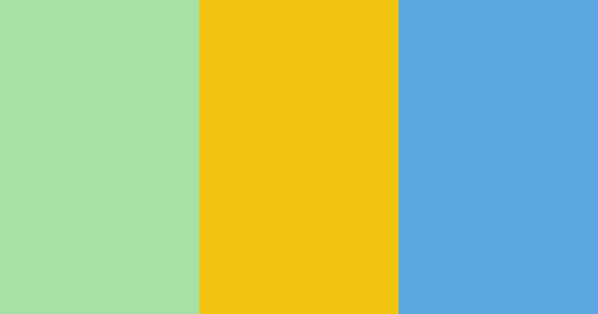 Download bright green gold blue color palette PNG image (landscape)