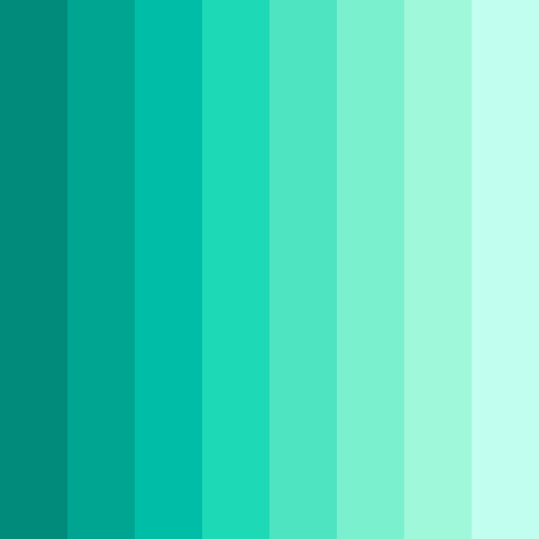 Download tropical serenity color palette PNG image (square)