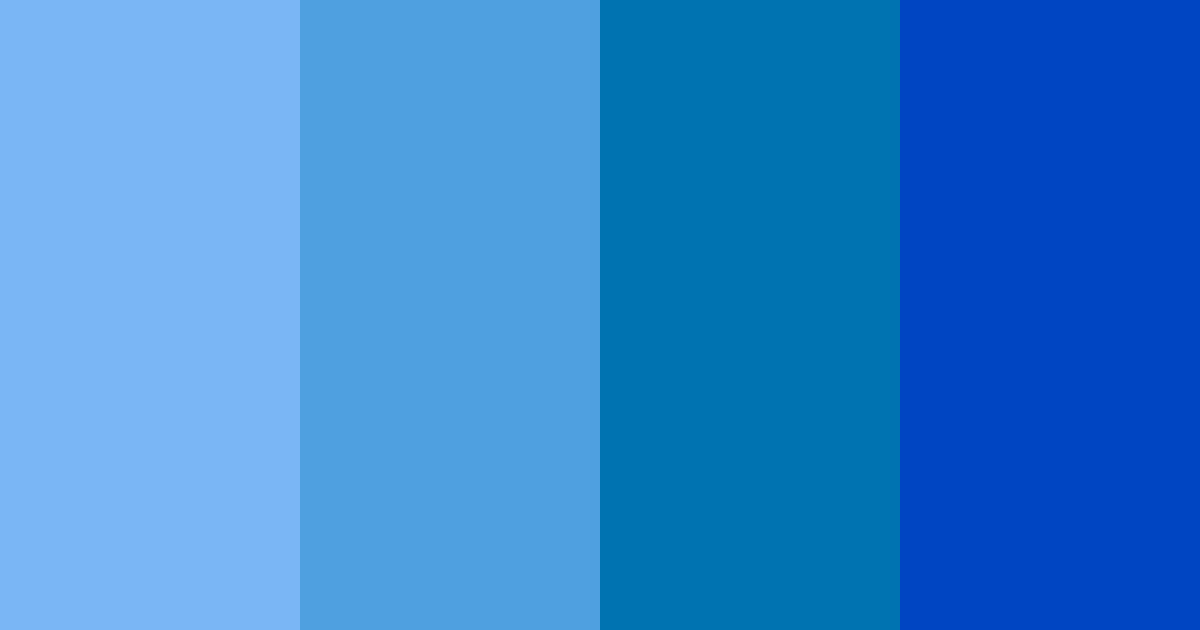 Download oceanic blues color palette PNG image (landscape)
