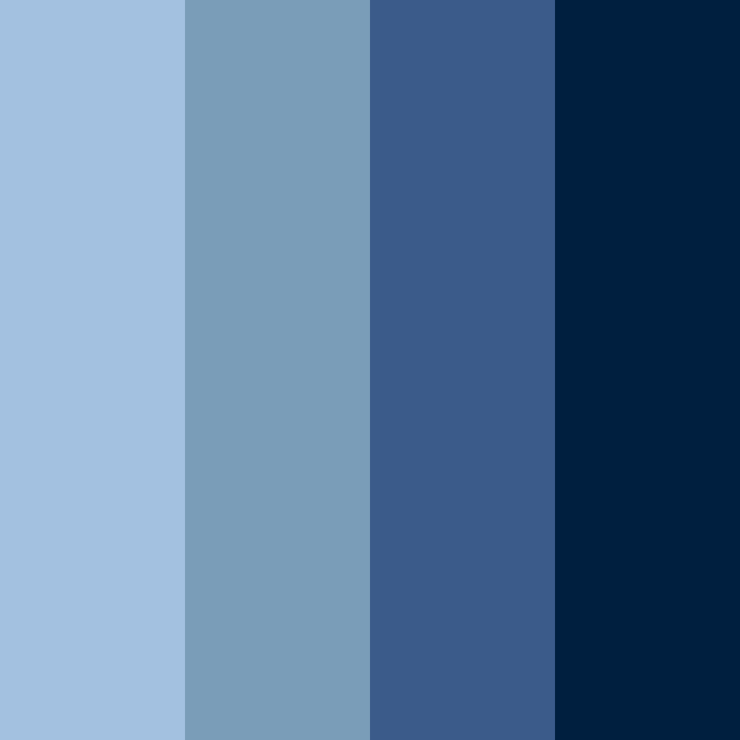 Download navy shades color palette PNG image (square)