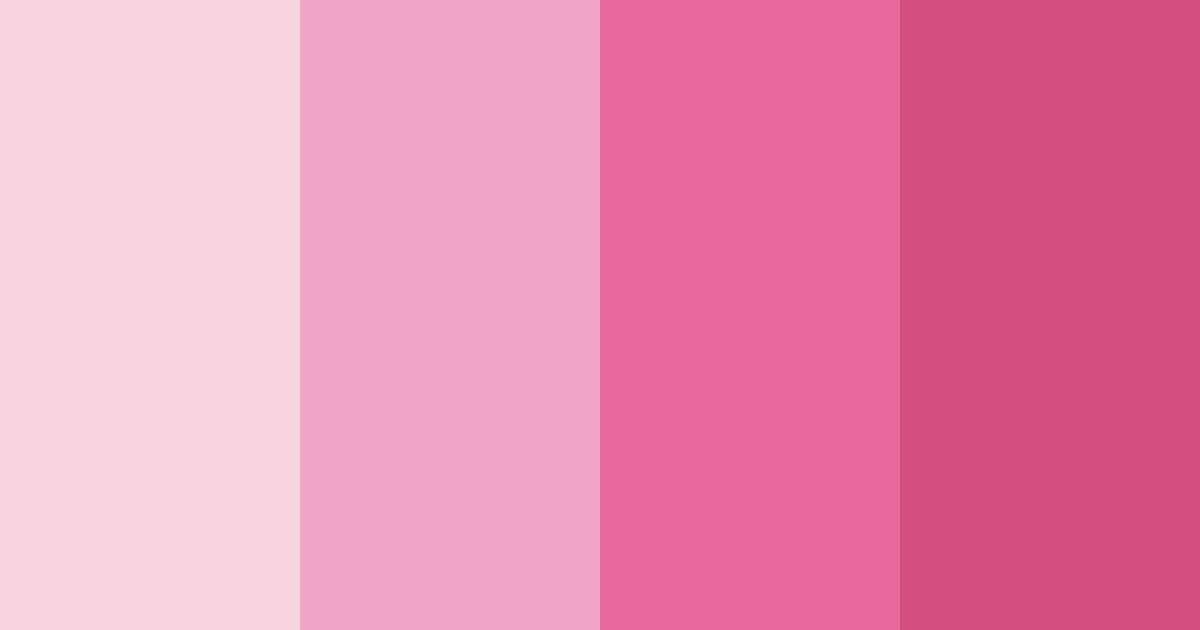 Download romantic pink color palette PNG image (landscape)