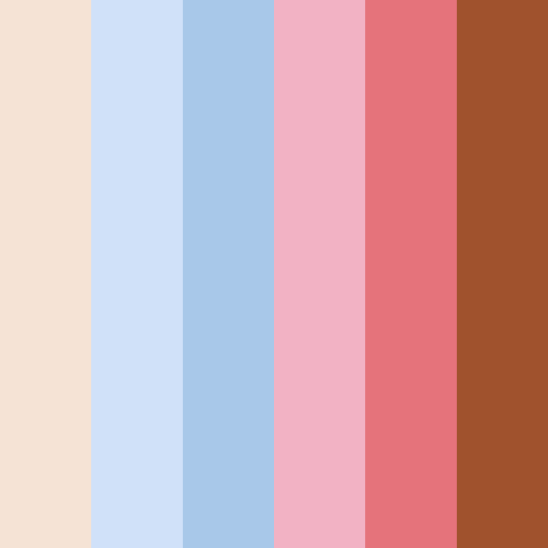 Download serene sunset blossom color palette PNG image (square)