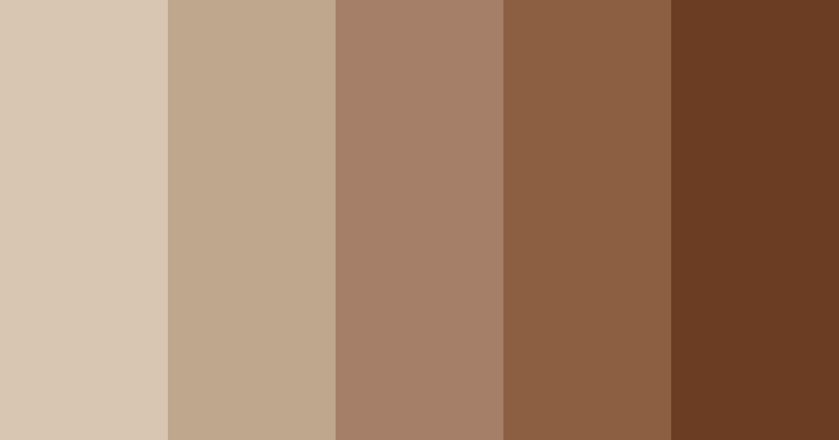 Download light brown shades color palette PNG image (landscape)