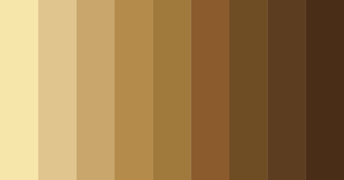 Download golden brown color palette PNG image (landscape)