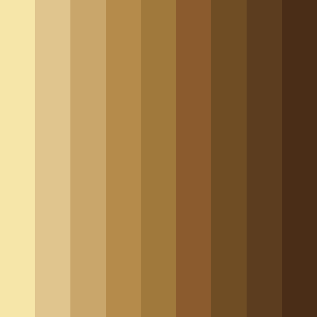 Download golden brown color palette PNG image (square)