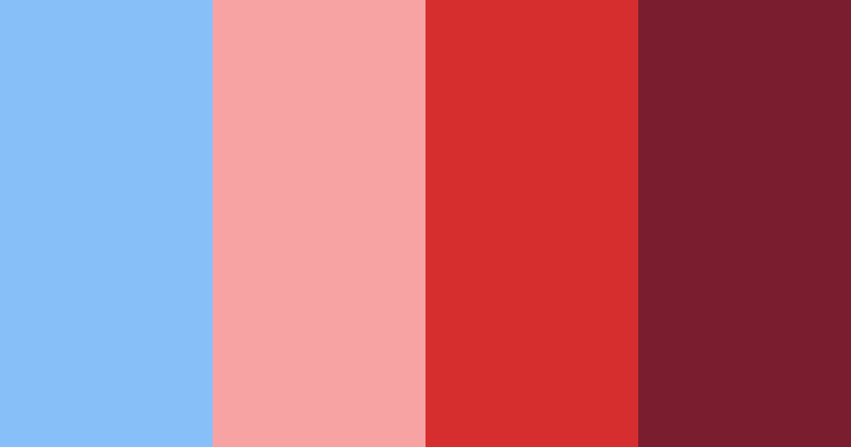 Download blue red fusion color palette PNG image (landscape)