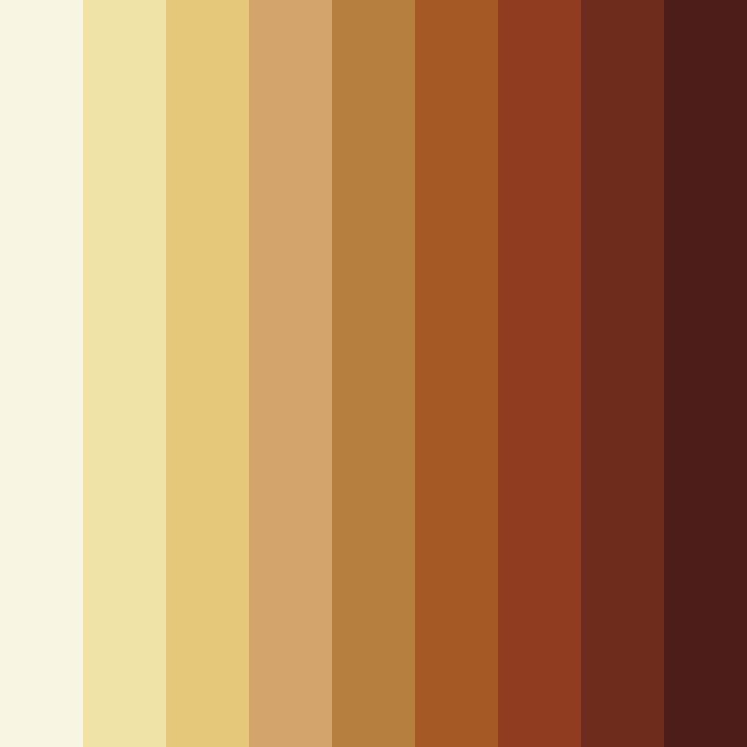 Download brown sunset color palette PNG image (square)