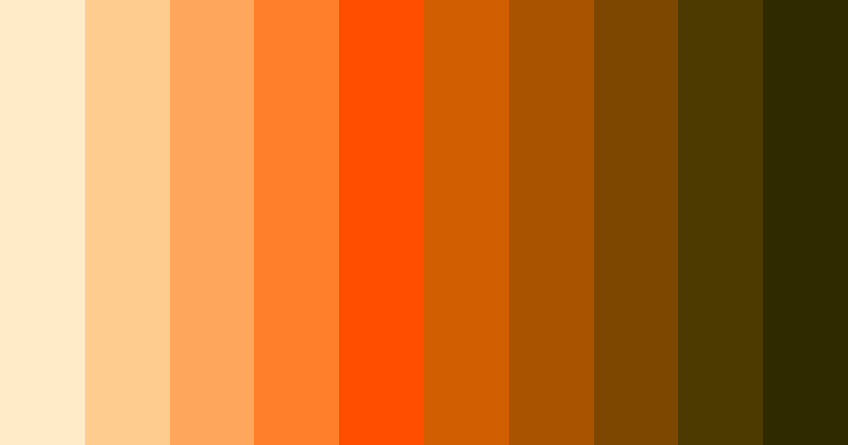 Download orange fox color palette PNG image (landscape)