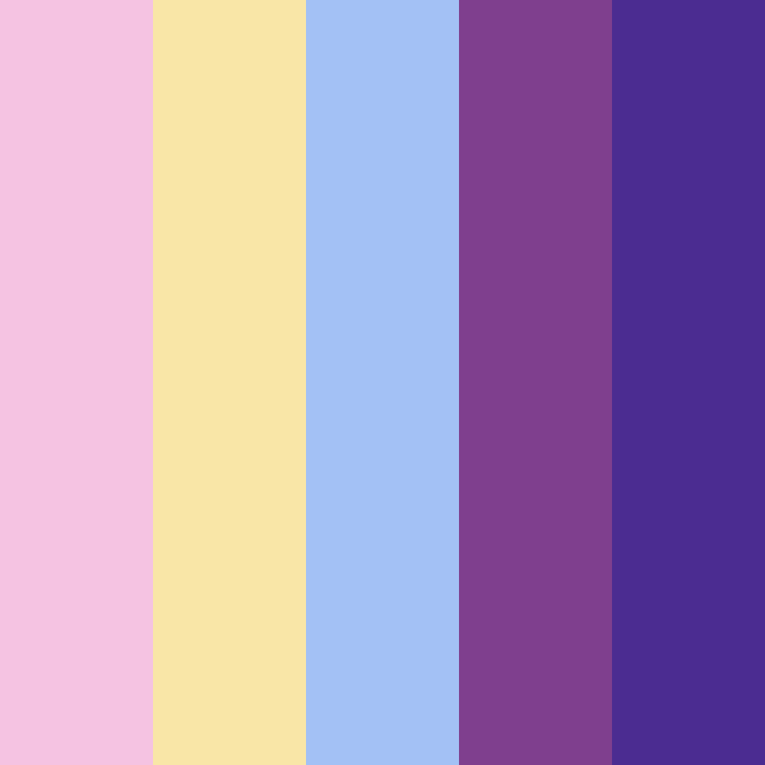 Download cotton candy dreams color palette PNG image (square)