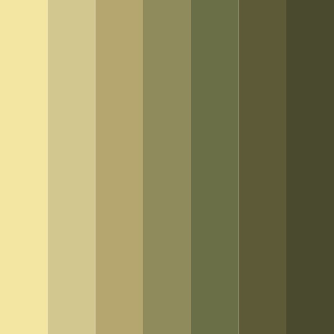 Download earthy green color palette PNG image (square)