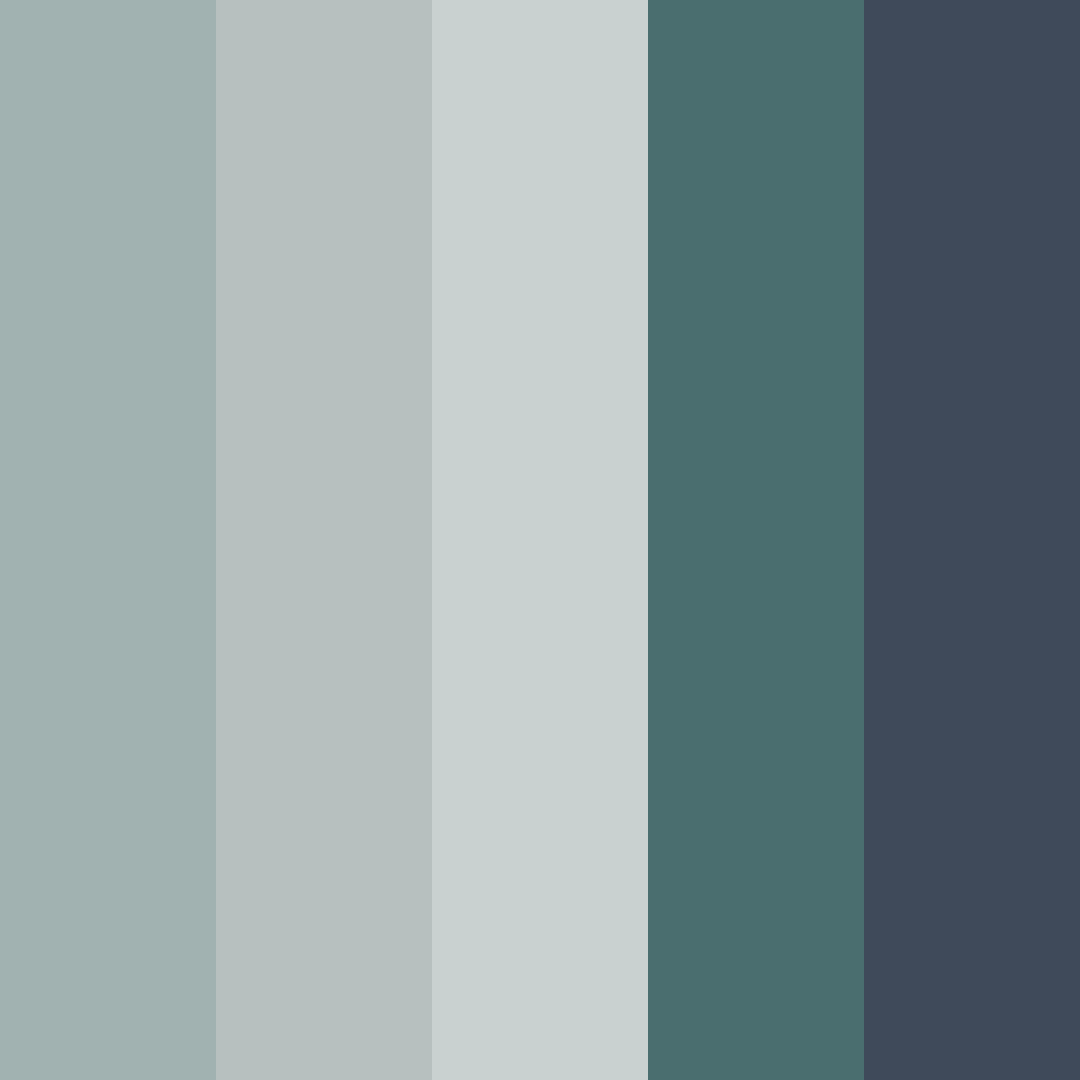 Download shades of teal color palette PNG image (square)