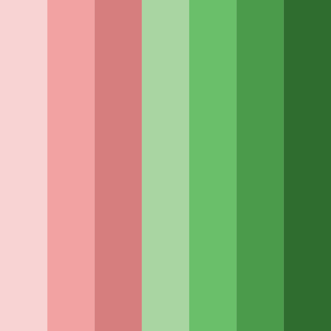 Download red green harmony color palette PNG image (square)