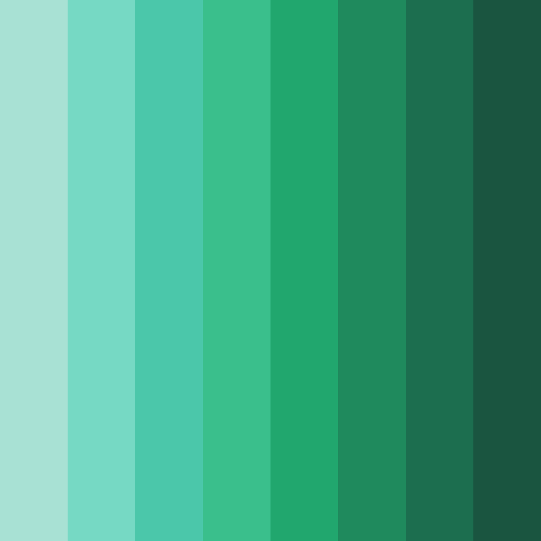 Download emerald green serenity color palette PNG image (square)