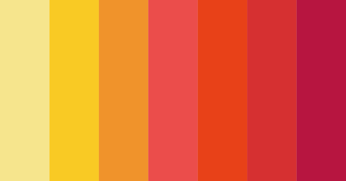 Download red sunset color palette PNG image (landscape)