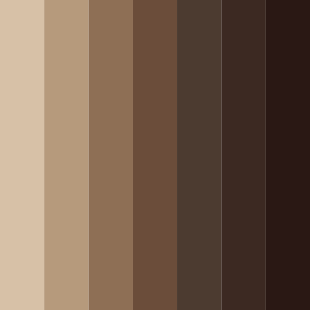 Download dark brown warmth color palette PNG image (square)