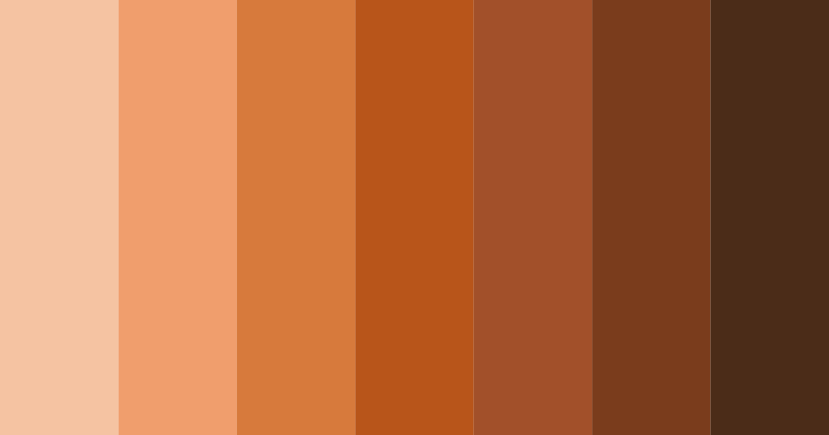 Download shades of dark orange color palette PNG image (landscape)